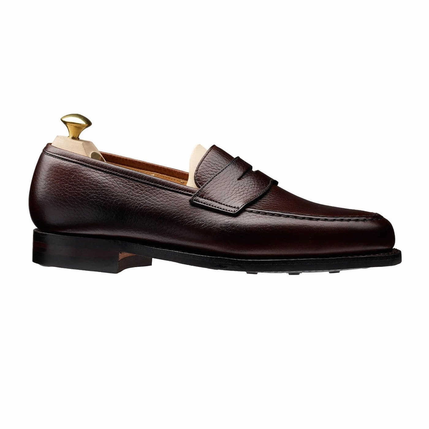 Boston Dark Brown Country Calf Grain Minimalist