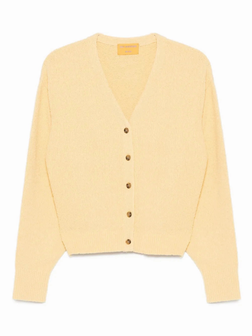 Boucle Collegiate Cardigan in Butter Lightwear Look Comfortable Drape