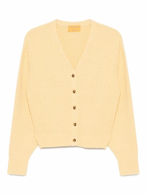Boucle Collegiate Cardigan in Butter Lightwear Look Comfortable Drape