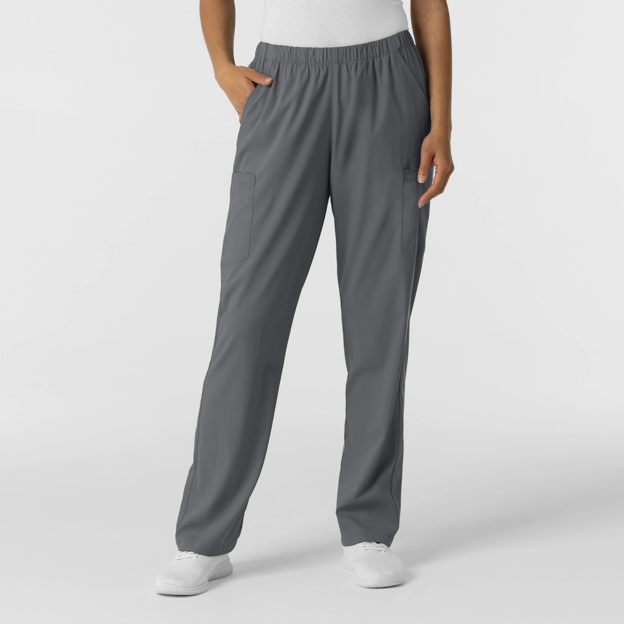 Boundless Unisex Straight Leg Scrub Pant - Pewter Layer-Friendly Fit Flexible Performance