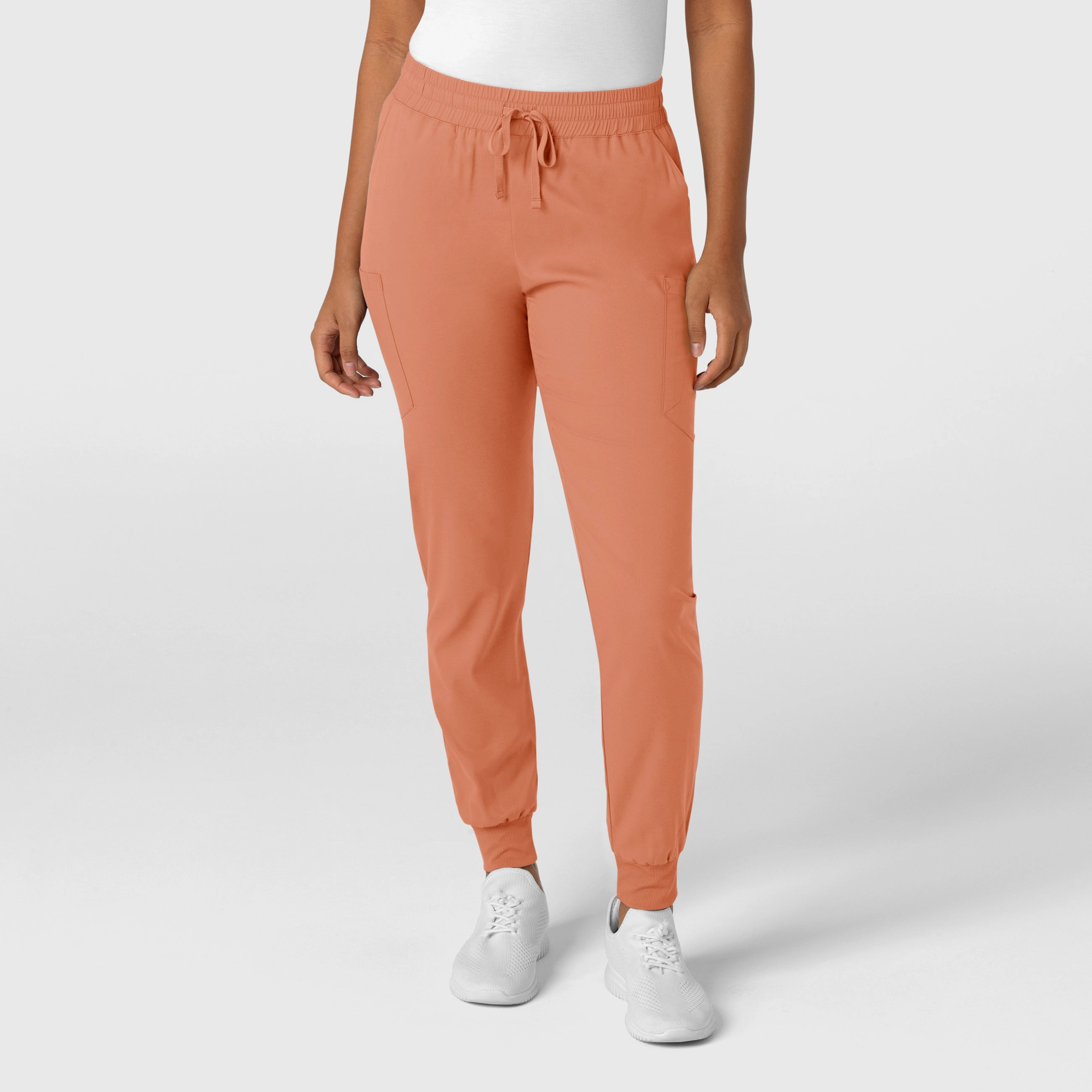Comfortable Movement Flexible Ankle Cuffs Boundless Women's Jogger Scrub Pant - Terracotta