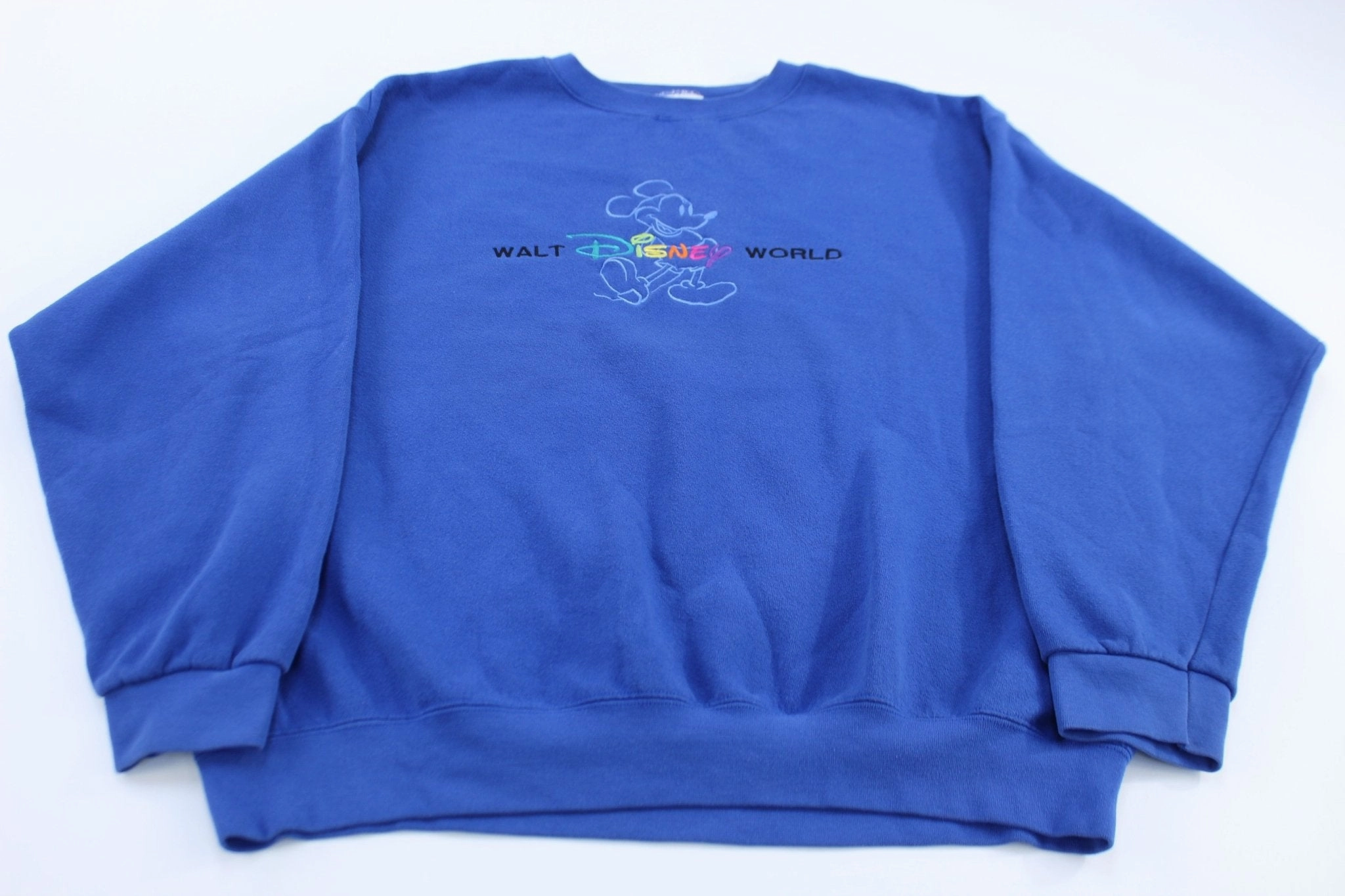 90's Walt Disney World Mickey Mouse Embroidered Sweatshirt Outdoor Relaxed Daily Chic