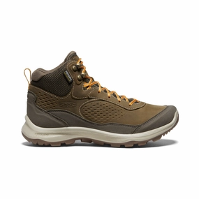 Rugged Built Morning Walk couple wear Women's Terradora Explorer Waterproof Boot  |  Canteen/Curry