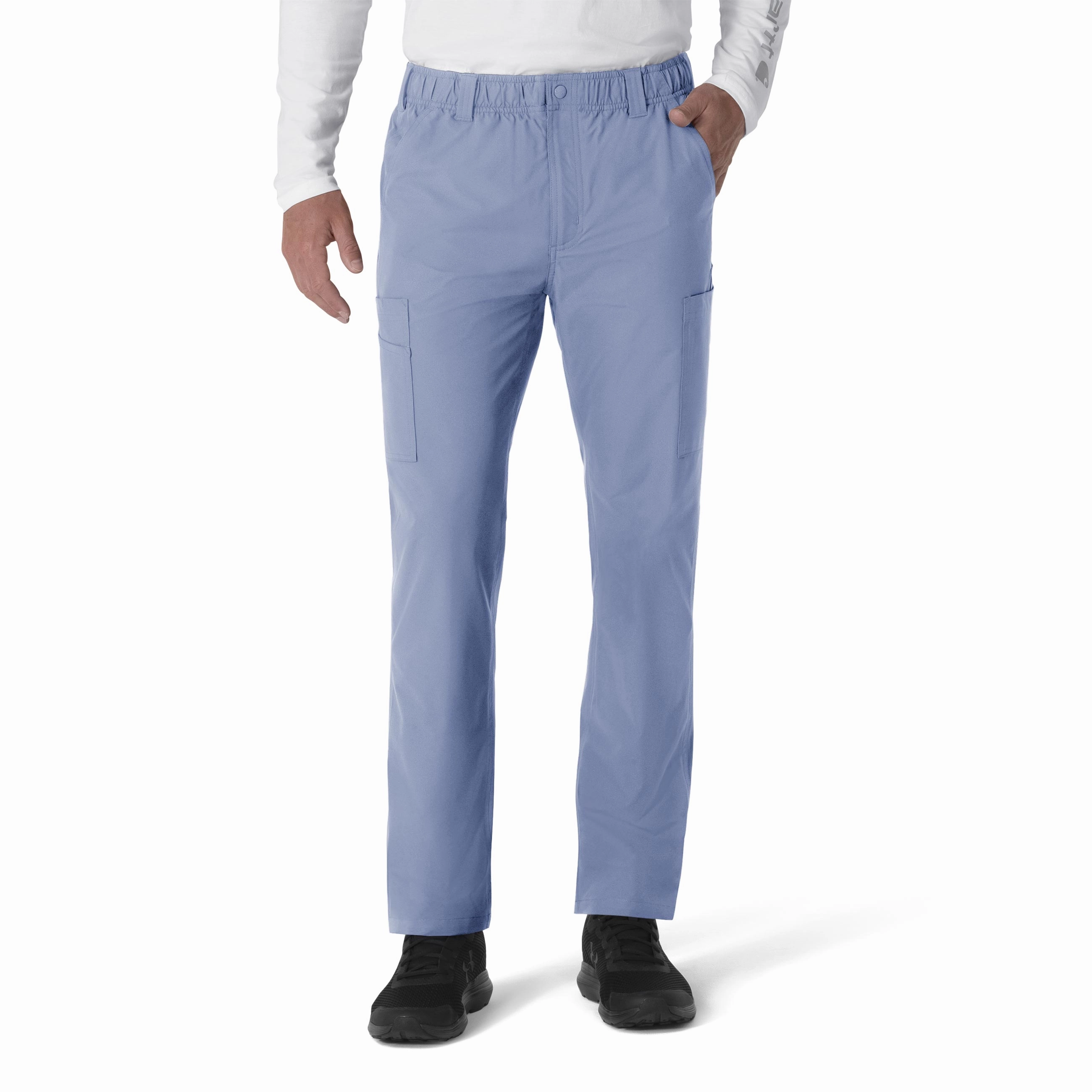 Relaxed fit wear Chic Comfort Carhartt Force Essentials Men's Straight Leg Cargo Scrub Pant - Ceil Blue