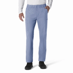 Durable Twill Carhartt Force Essentials Men's Straight Leg Cargo Scrub Pant - Ceil Blue