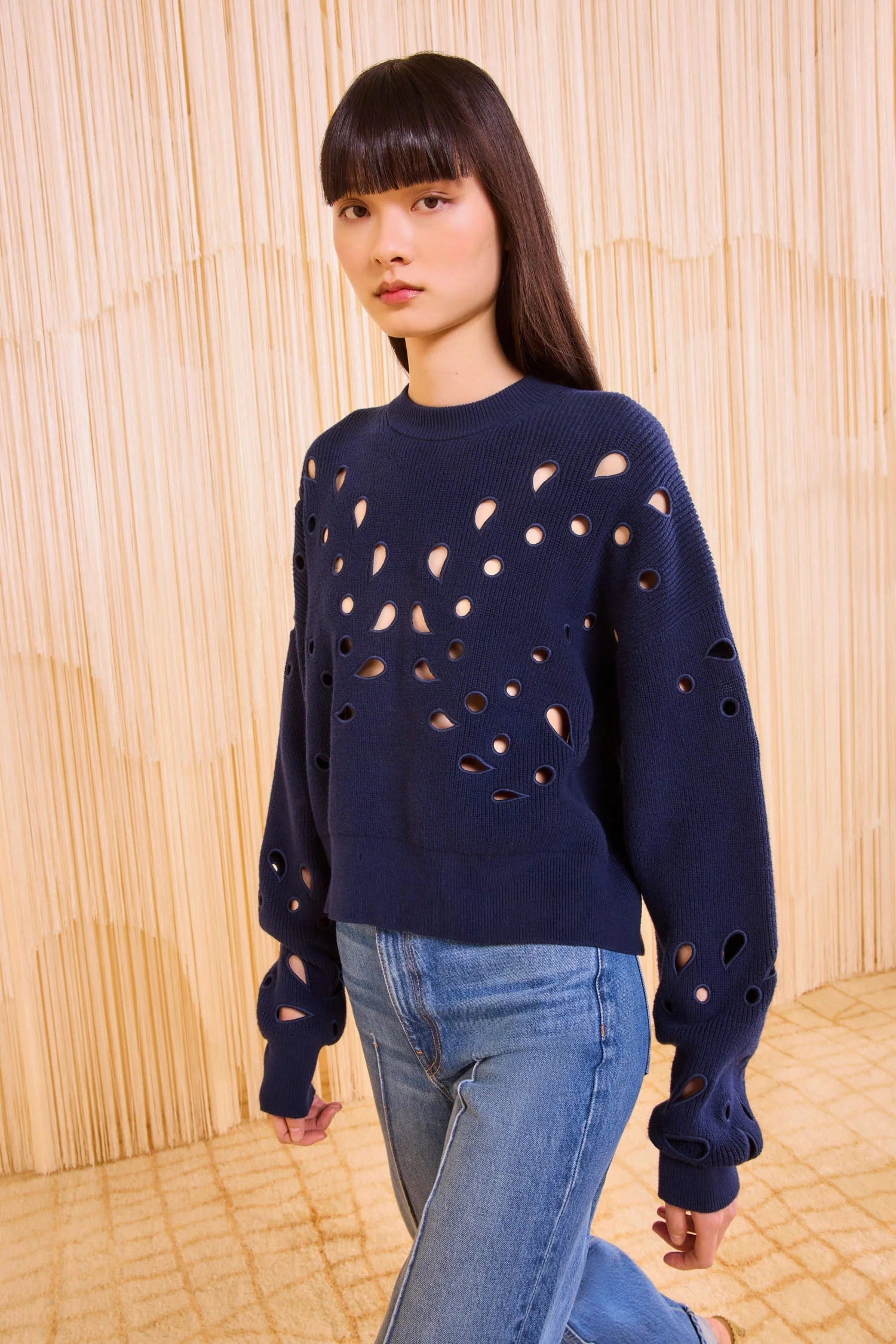 Stain Release Coating Home Casual Outfit Vanessa Pullover in Midnight