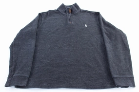 Polo Ralph Lauren Embroidered Logo Grey Quarter Zip Sweater product birthday allure Essential Fit