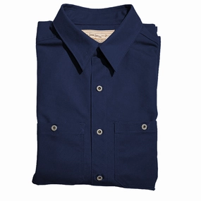 Tall friendly #133 12oz USA Duck Canvas Work Shirt Navy