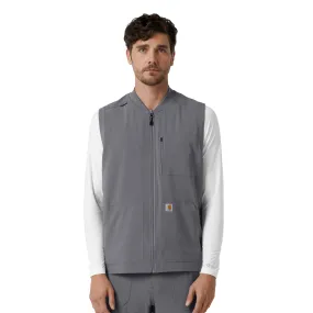 BondedSeamTechnology CrossBackDesign Carhartt Force Cross-Flex Men's Lightweight Scrub Vest - Pewter