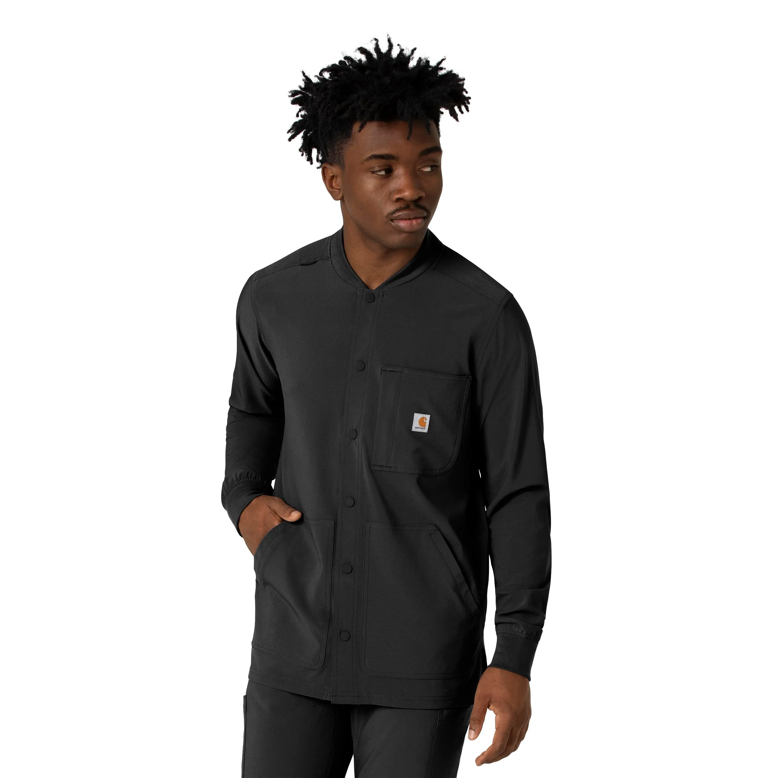 Carhartt Force Cross-Flex Men's Shirt Jacket - Black Seamless Construction Design