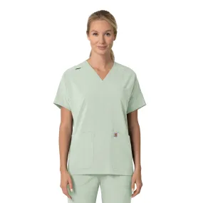 Carhartt Force Cross-Flex Women's Oversized V-Neck Scrub Top - Big Sky Four Way Stretch Fabric