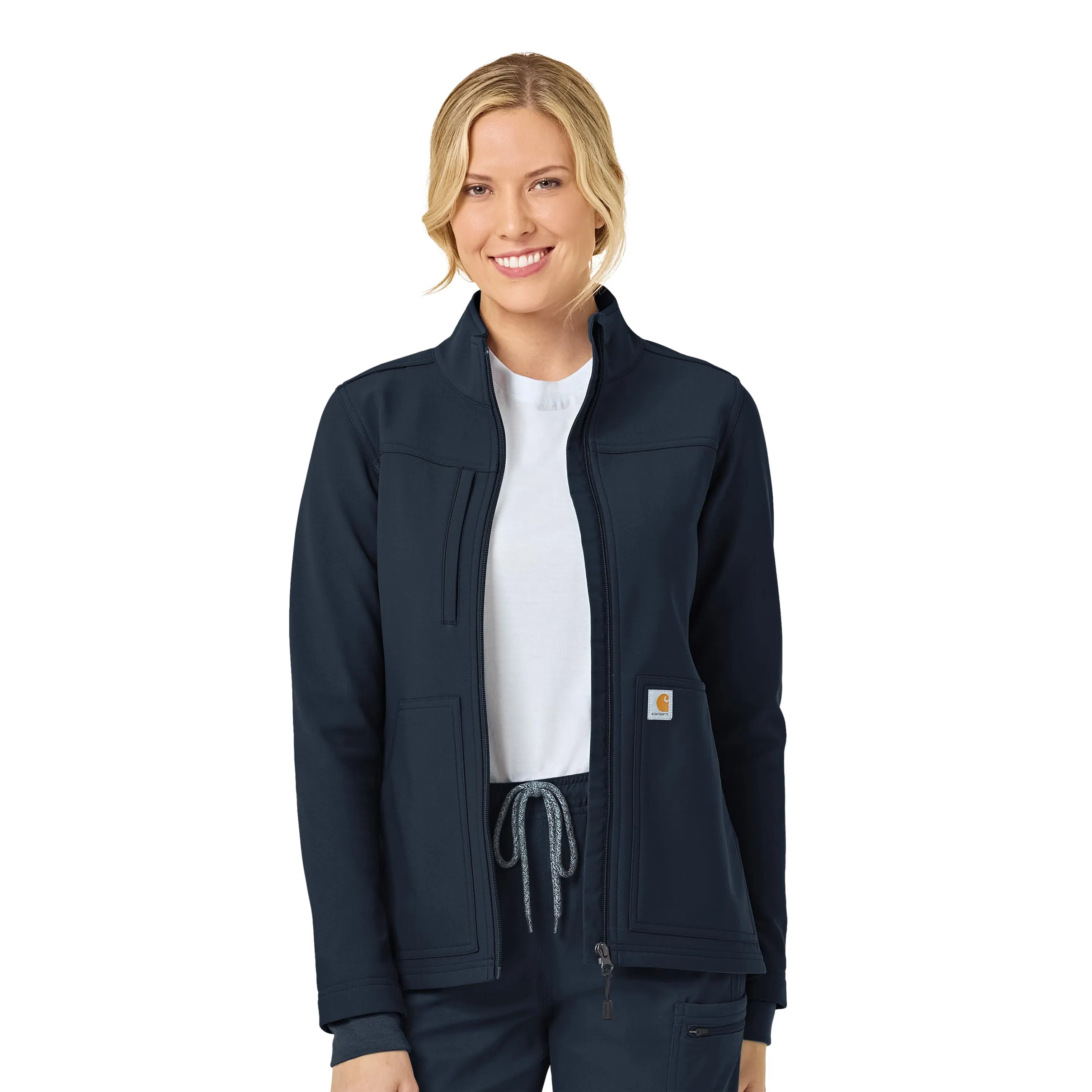 DoubleStitched BiodegradableFabric Carhartt Rugged Flex Women's Bonded Fleece Jacket - Navy