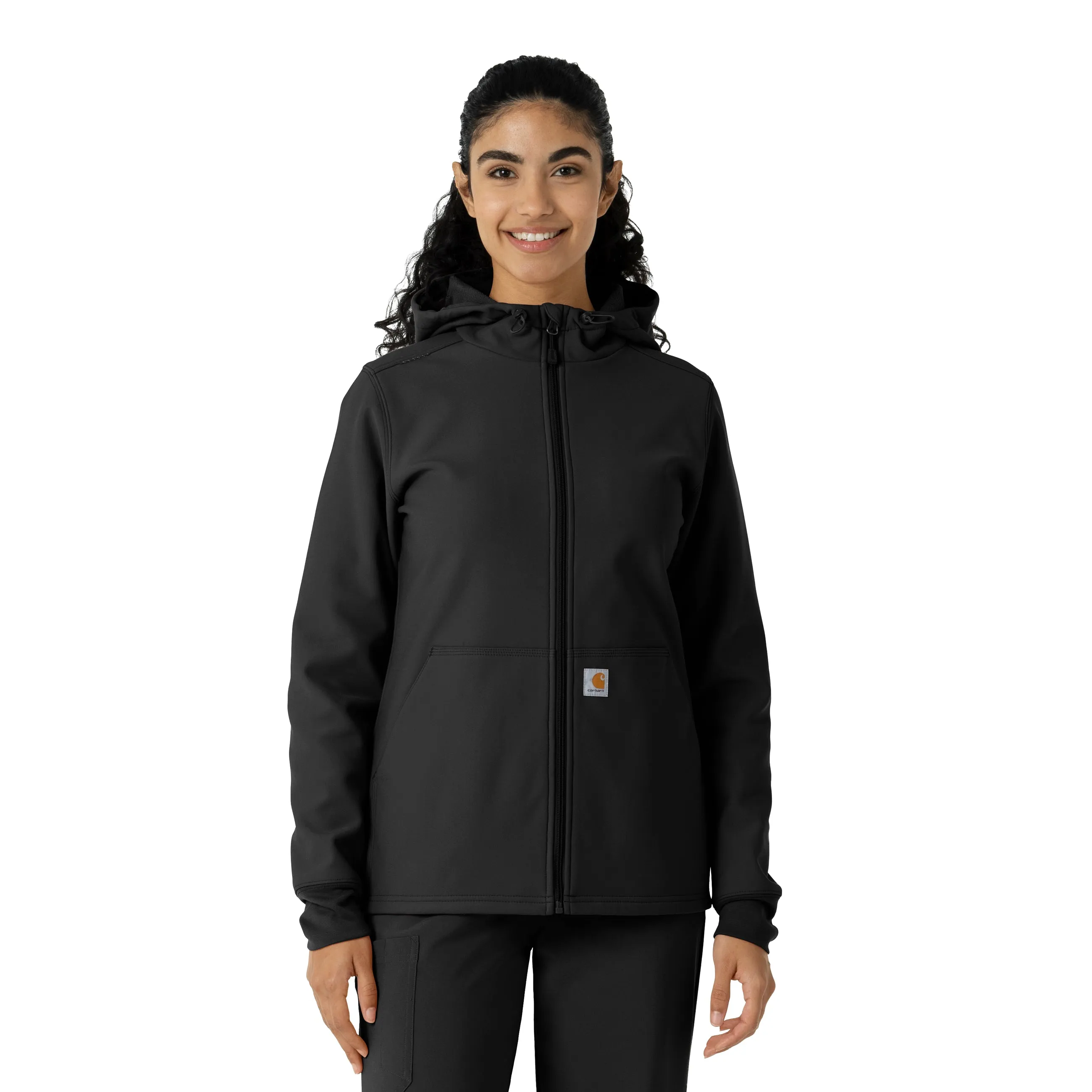 Carhartt Women's Bonded Fleece Hoodie - Black No Iron Fabric FourWay Stretch Fabric