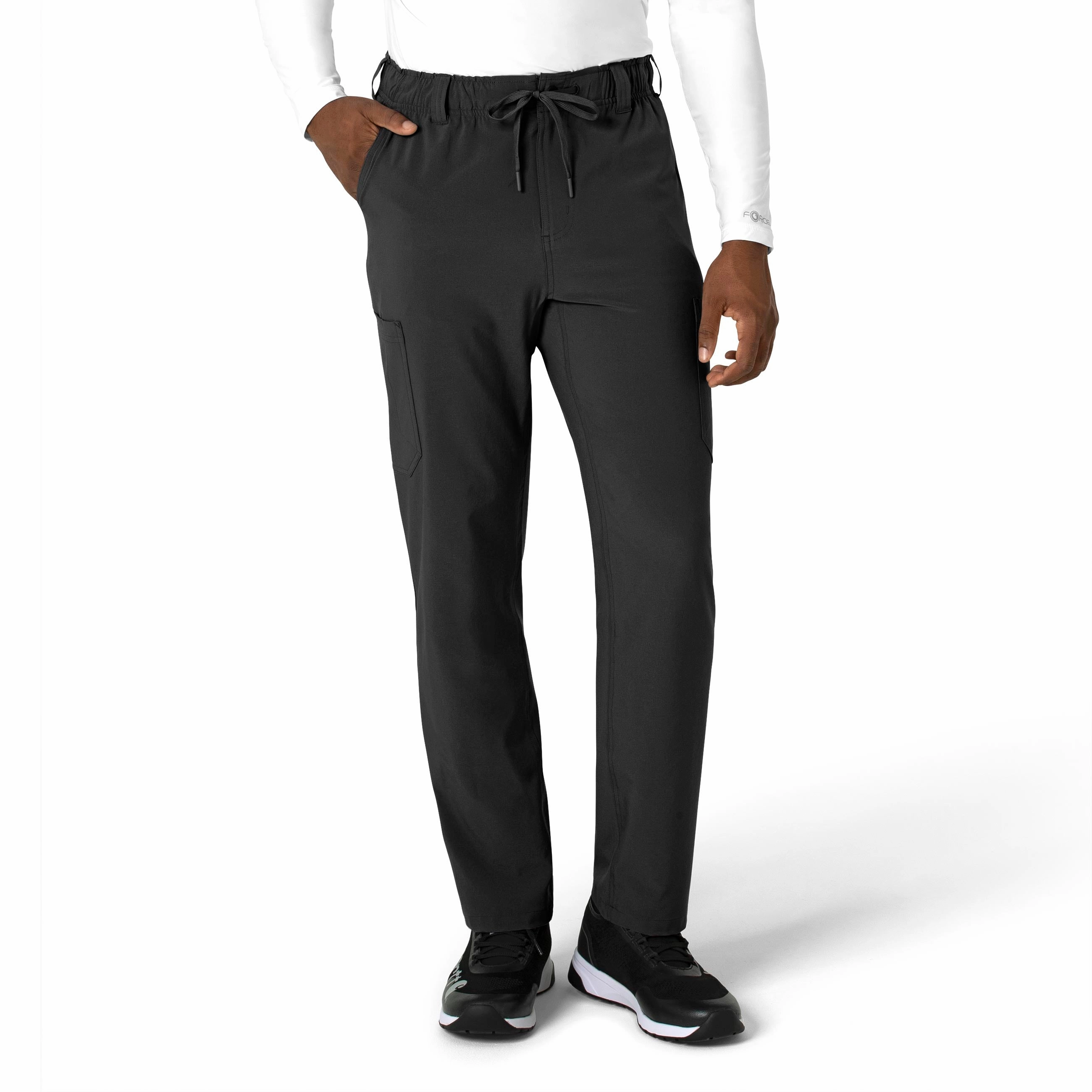 Carhartt Force Cross-Flex Men's Straight Leg Scrub Pant - Black Relaxed Fit Design NonSlipInnerGrip