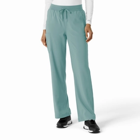 Adjustable Fit Carhartt Force Cross-Flex Women's Boot Cut Scrub Pant - Summer Blue