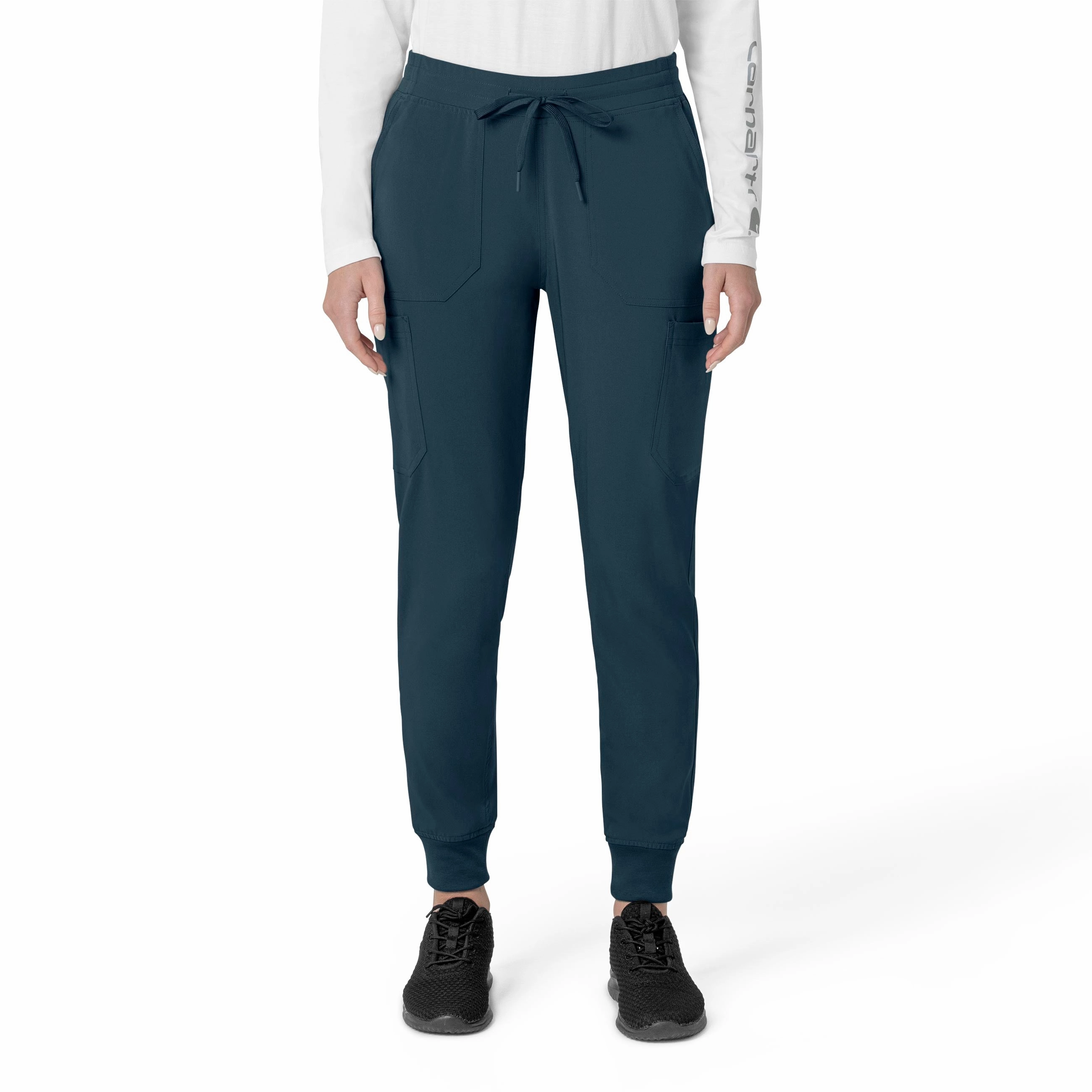 Minimal Cut Lightweight Fabric Carhartt Force Cross-Flex Women's Cargo Jogger Scrub Pant - Deep Navy