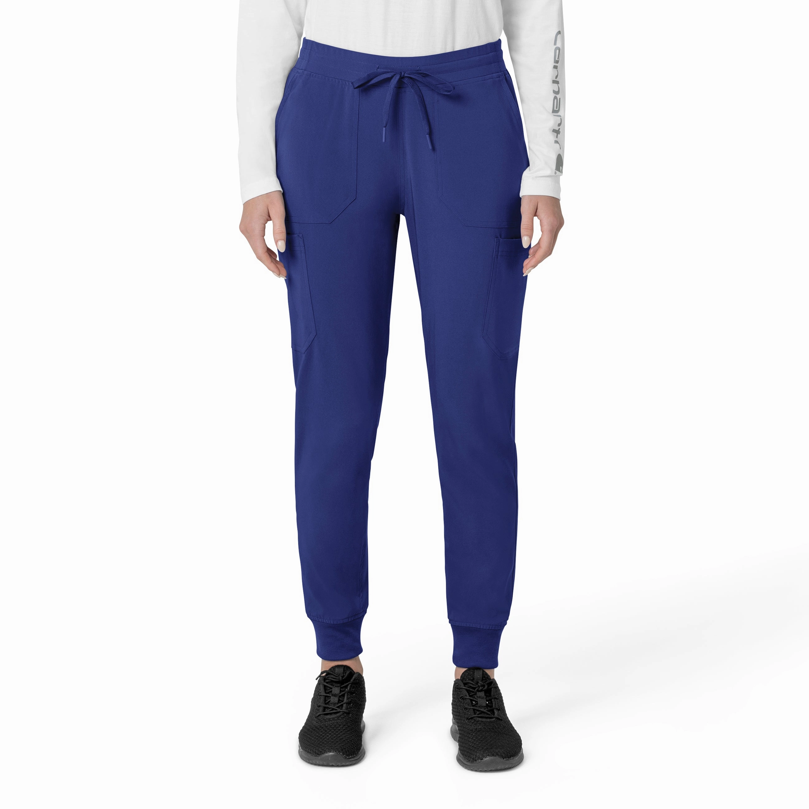 No Gap Waist Light Fit Wear Carhartt Force Cross-Flex Women's Cargo Jogger Scrub Pant - Galaxy Blue
