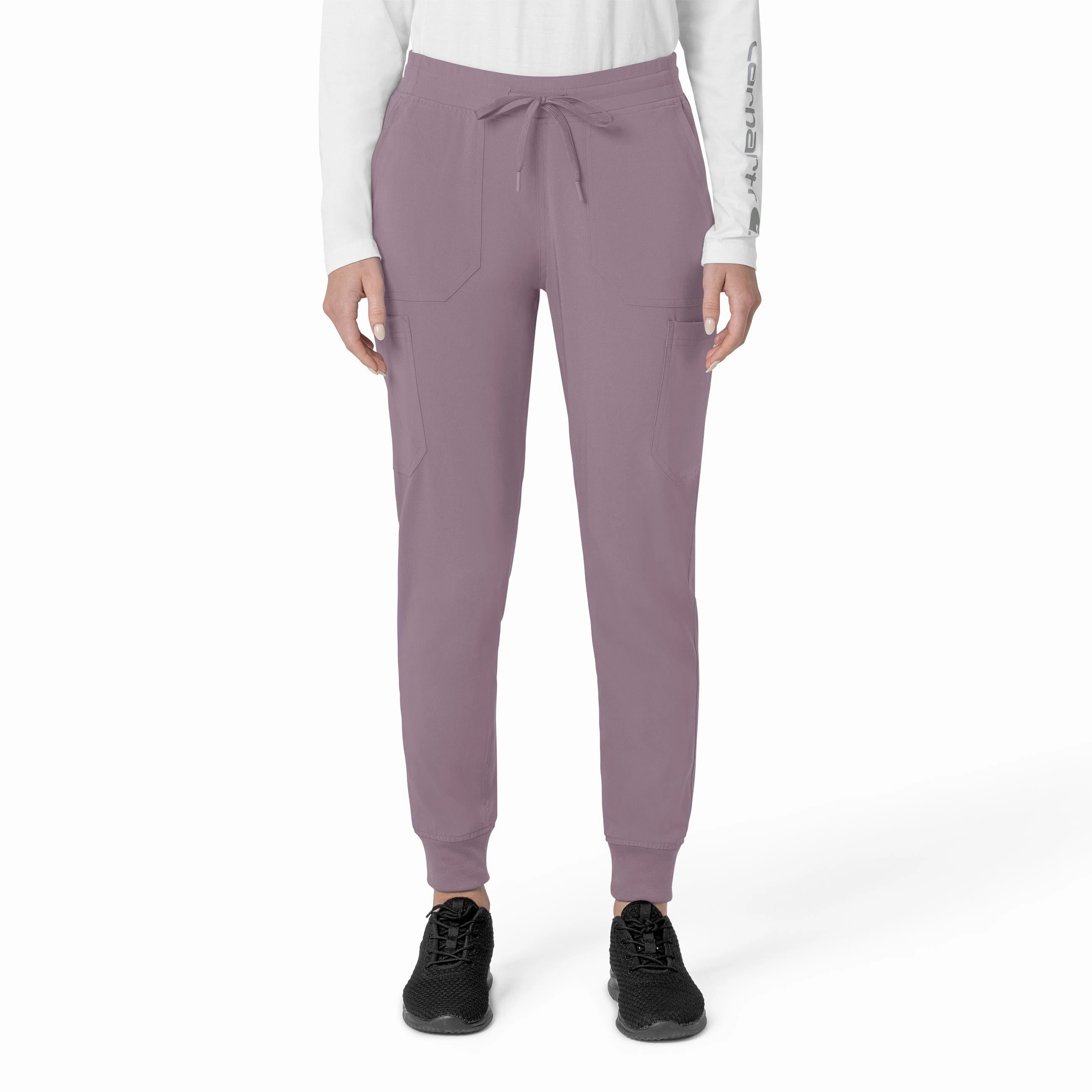 breathable panels Carhartt Force Cross-Flex Women's Cargo Jogger Scrub Pant - Lavender Mist