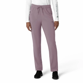 Comfortable Look Wear Anti Cling Finish Carhartt Force Cross-Flex Women's Straight Leg Cargo Scrub Pant - Lavender Mist