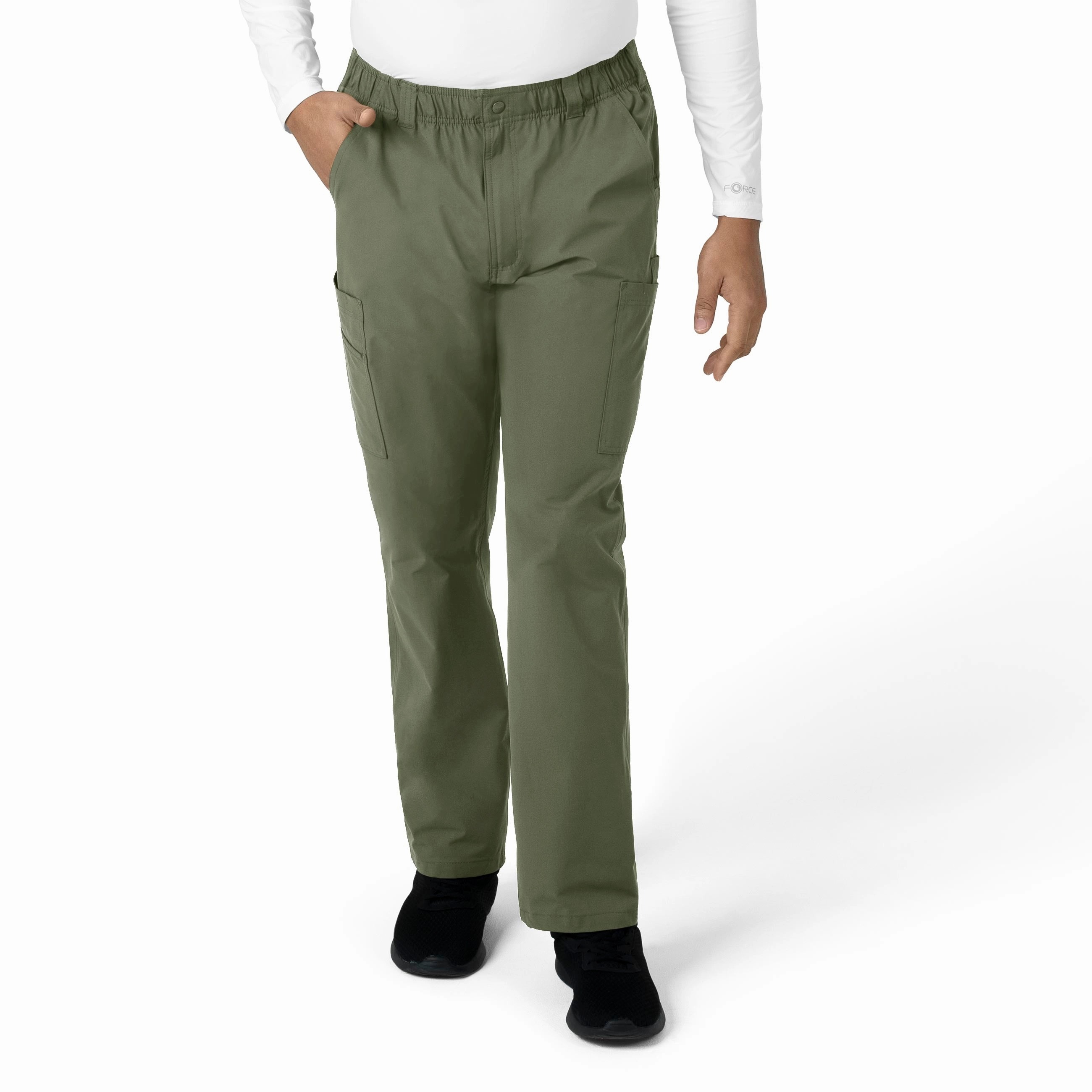 Seamless Wear Carhartt Force Essentials Men's Straight Leg Cargo Scrub Pant - Olive