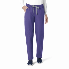 Carhartt Force Essentials Unisex Elastic Waist Cargo Scrub Pant - Grape Easy Stretch Fit