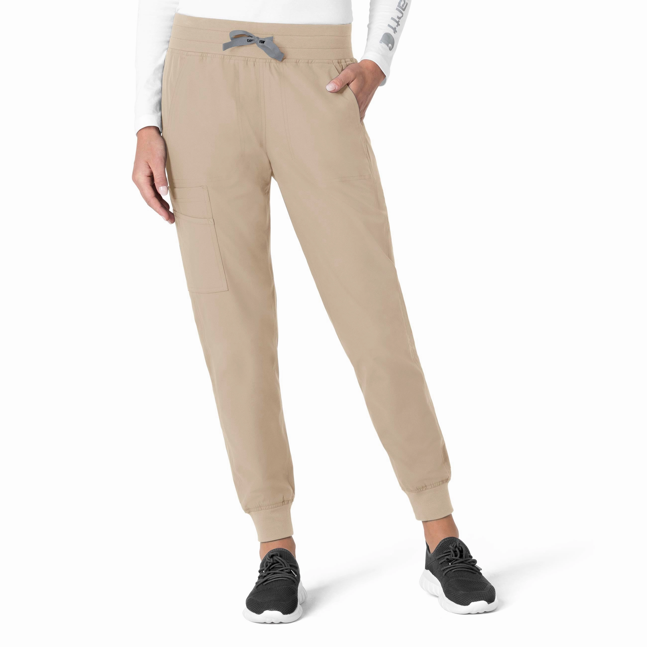 Carhartt Force Essentials Women's Jogger Scrub Pant - Khaki Smart Layer