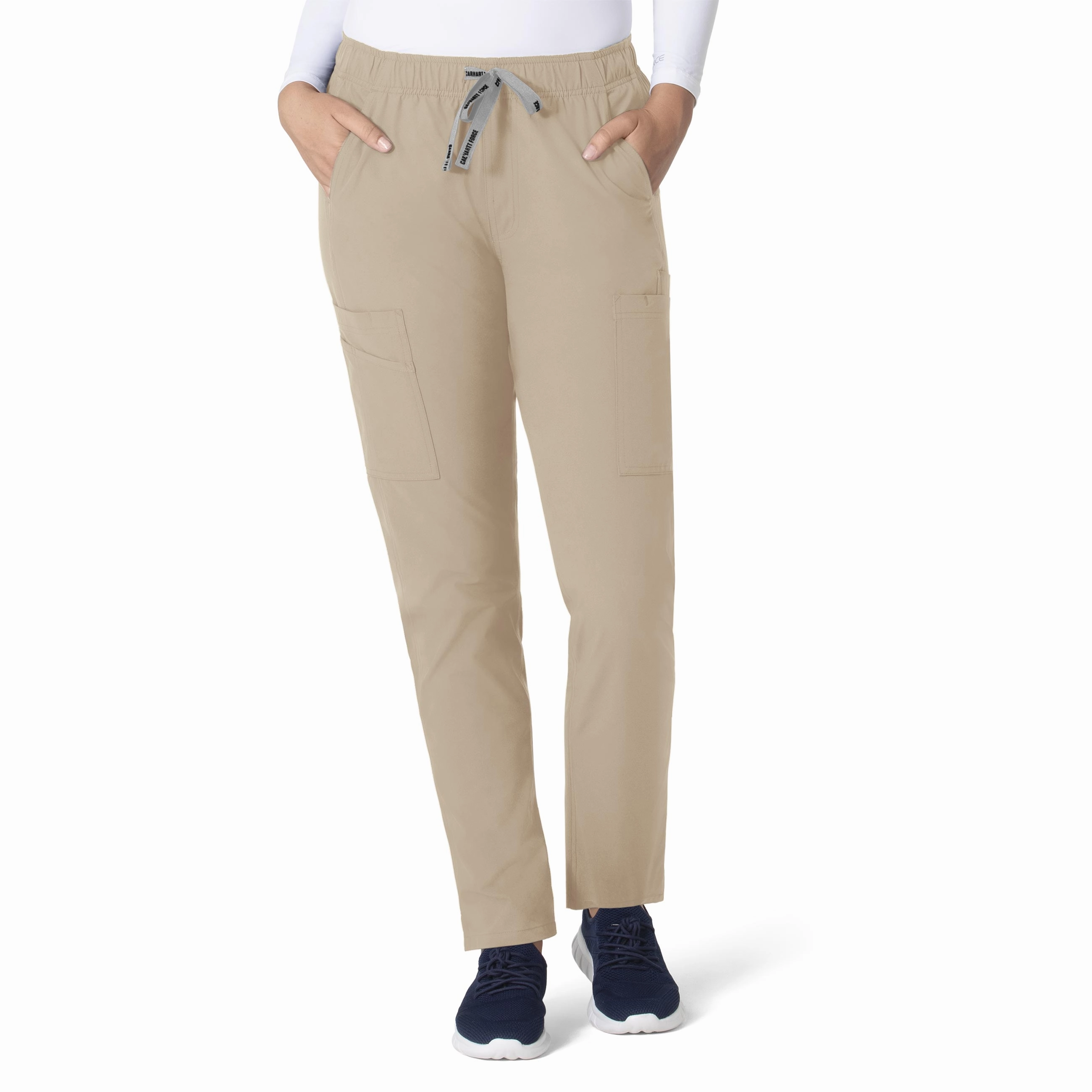 All Purpose TailoredSilhouette Carhartt Force Essentials Women's Straight Leg Scrub Pant - Khaki