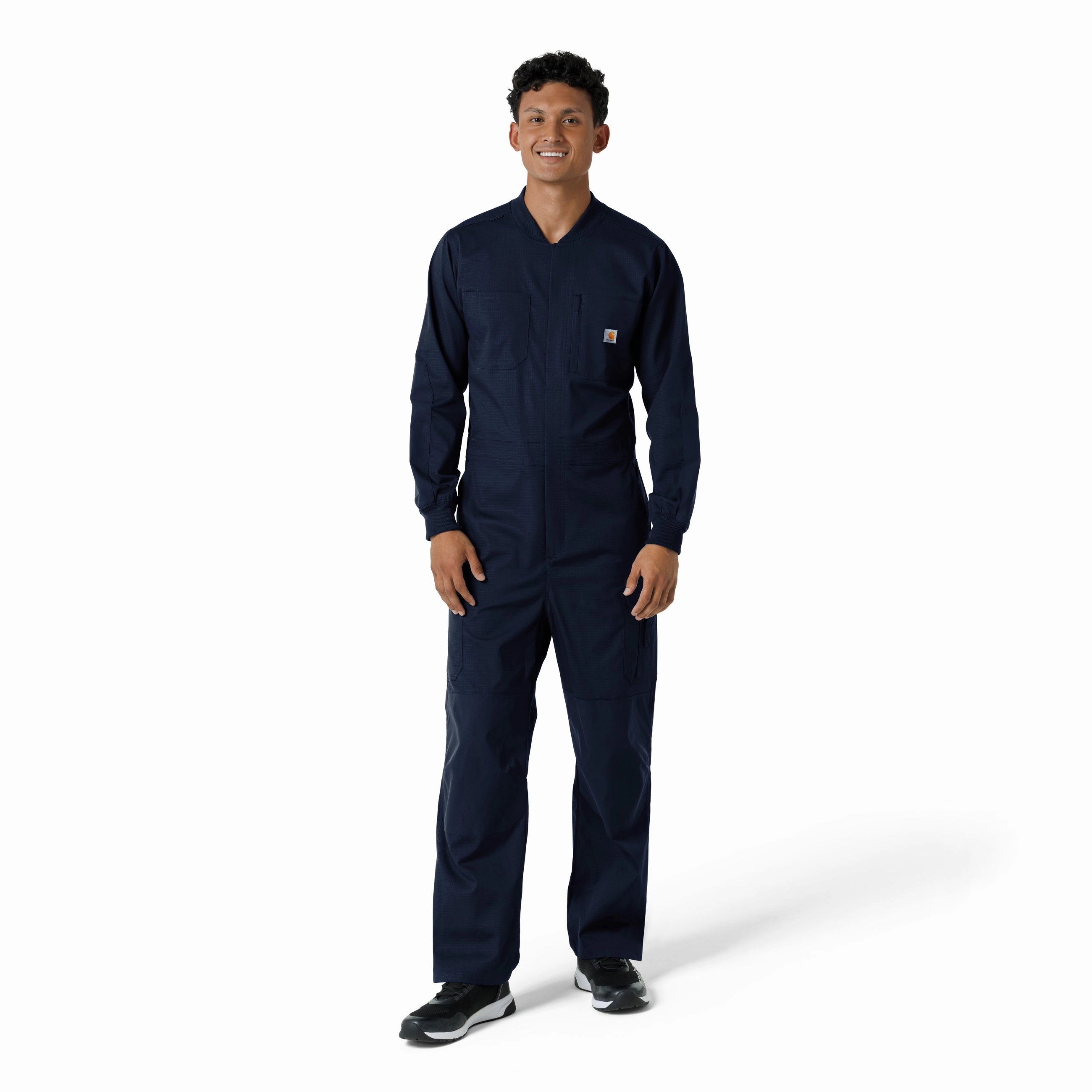Casual Chic Look Carhartt Rugged Flex RSCU Men's Ripstop Coverall - Dark Navy