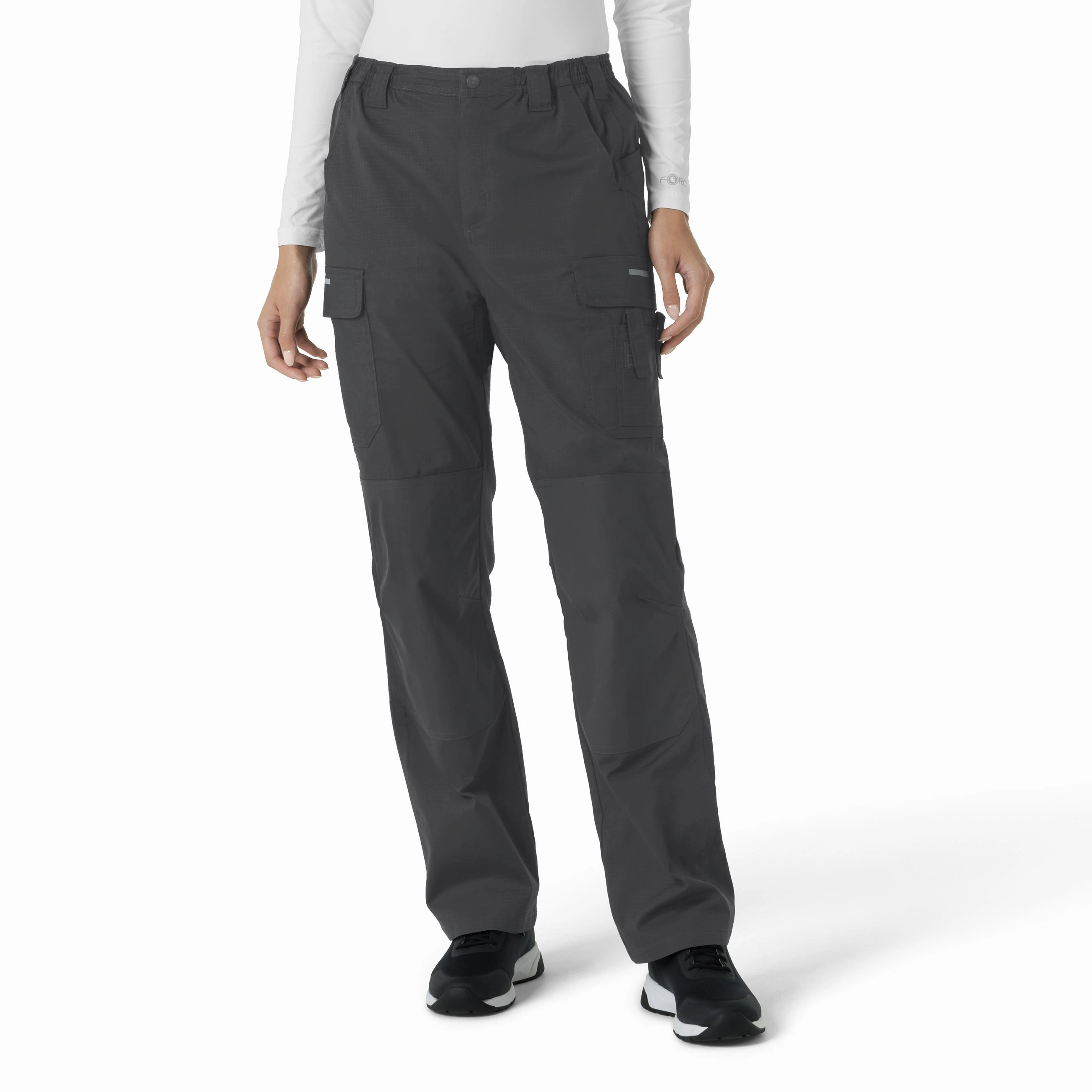 Body Ready Breathable Comfort Fit Carhartt Rugged Flex RSCU Women's Ripstop Cargo Pants - Pewter