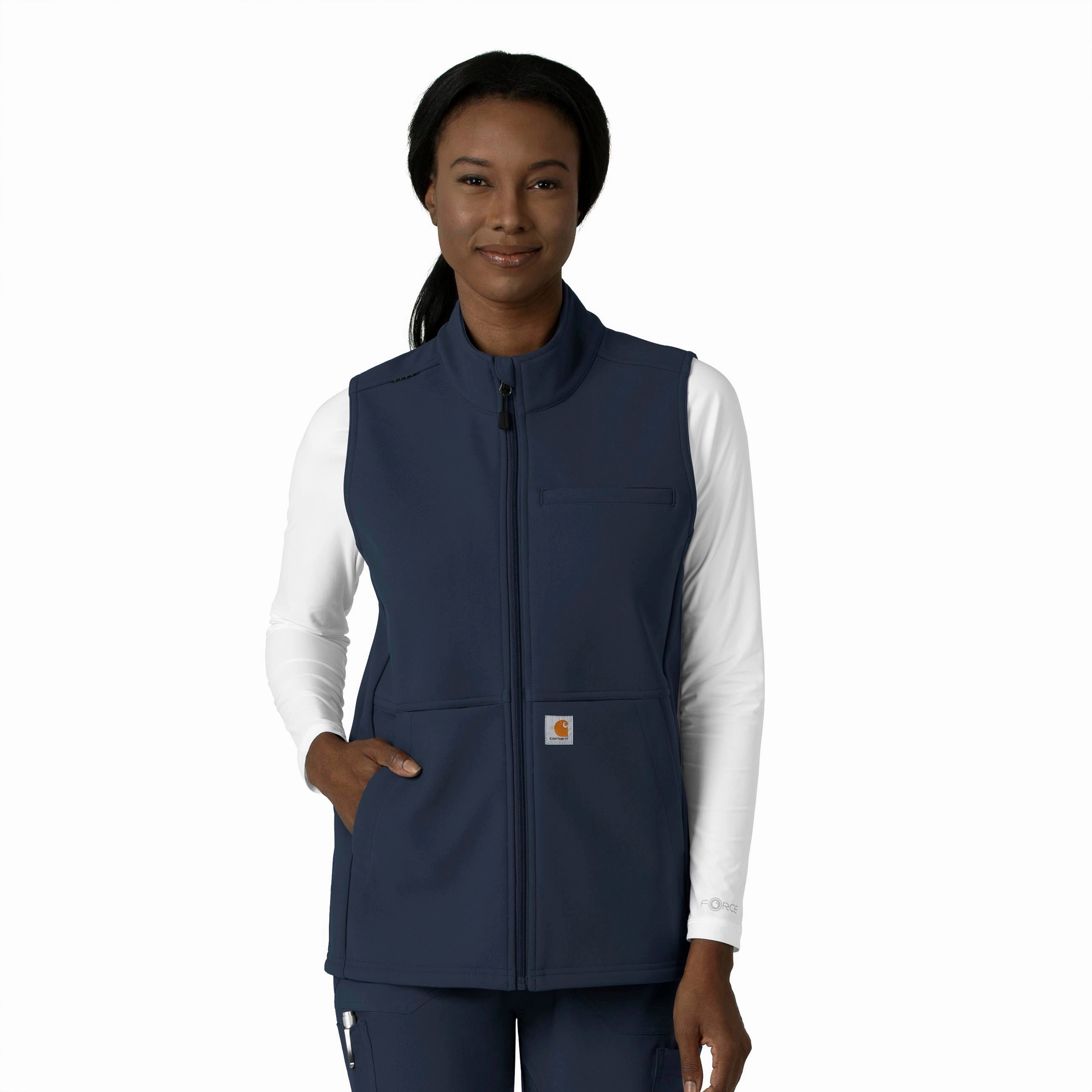 Carhartt Rugged Flex Women's Bonded Fleece Vest - Navy Water Resistant Outerwear