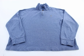 Easy to store Polo Ralph Lauren Embroidered Logo Blue Quarter Zip Sweater