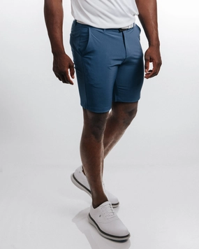 Quick Dry Fabric Men's Slate Blue Golf Shorts