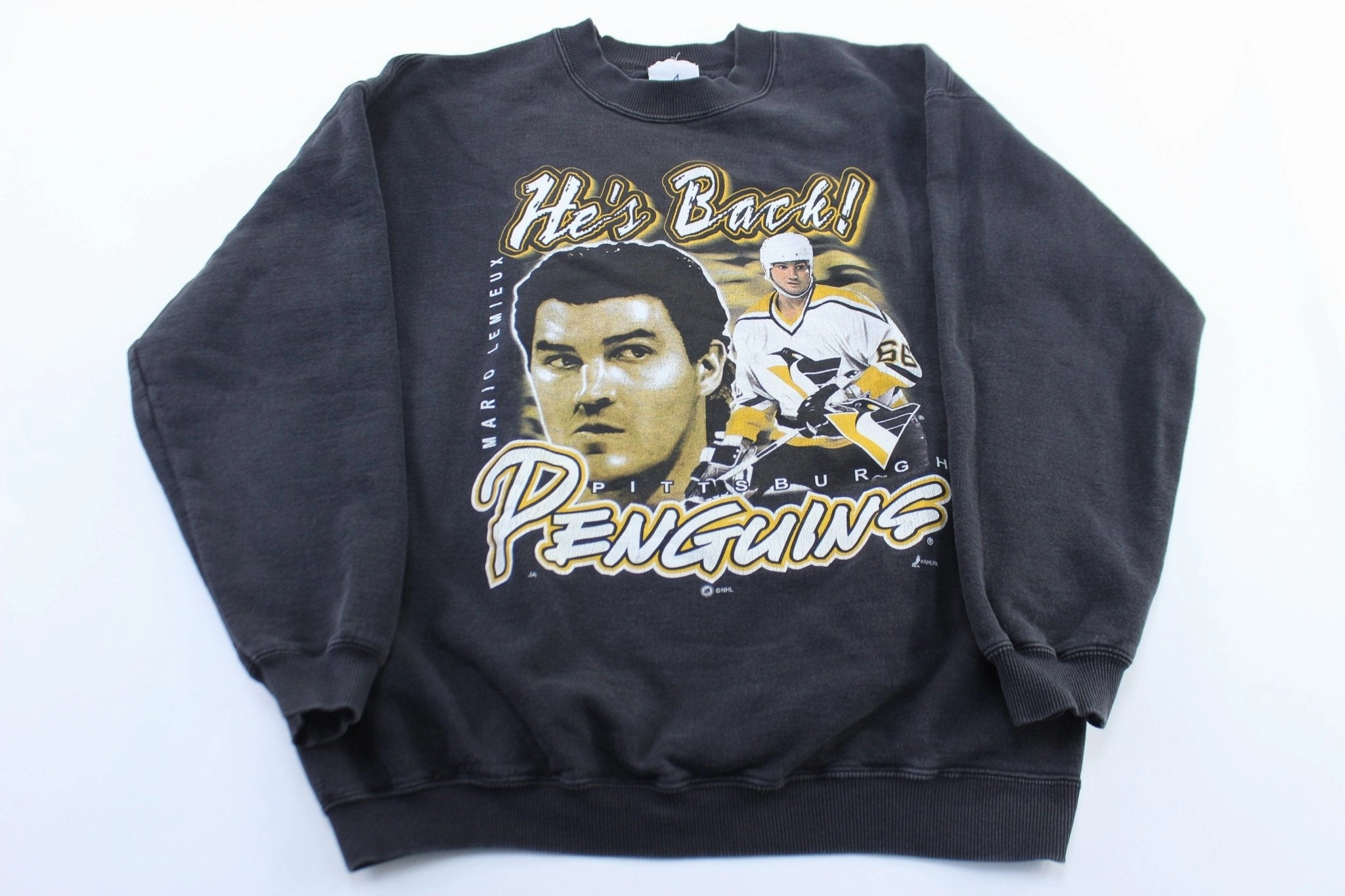 Vintage Pittsburgh Penguins Mario Lemieux Graphic Sweatshirt product brand name recognition Minimal Staple