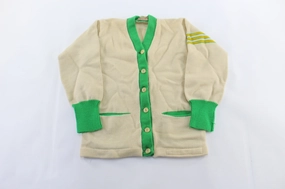 50's Logan Knitting Mills Cream & Green Cardigan product swimming suitability Earth Tones