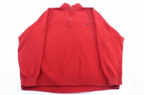 Polo by Ralph Lauren Embroidered Logo Red Pullover Sweater Lounge Fit