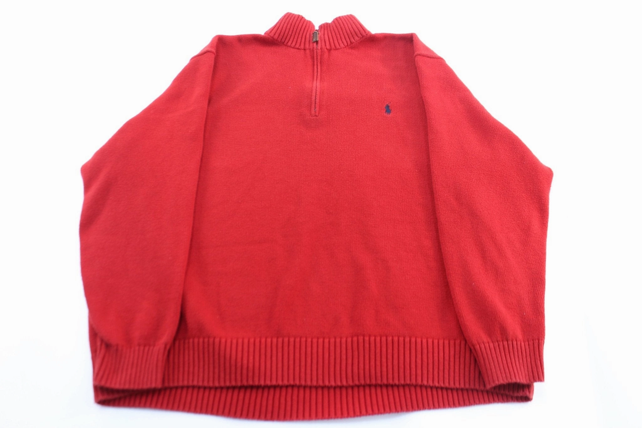 Polo by Ralph Lauren Embroidered Logo Red Pullover Sweater Lounge Fit