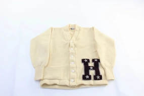 Minimal Fashion Indoor Wear 50's A.E. Alling Knitted Cardigan Sweater