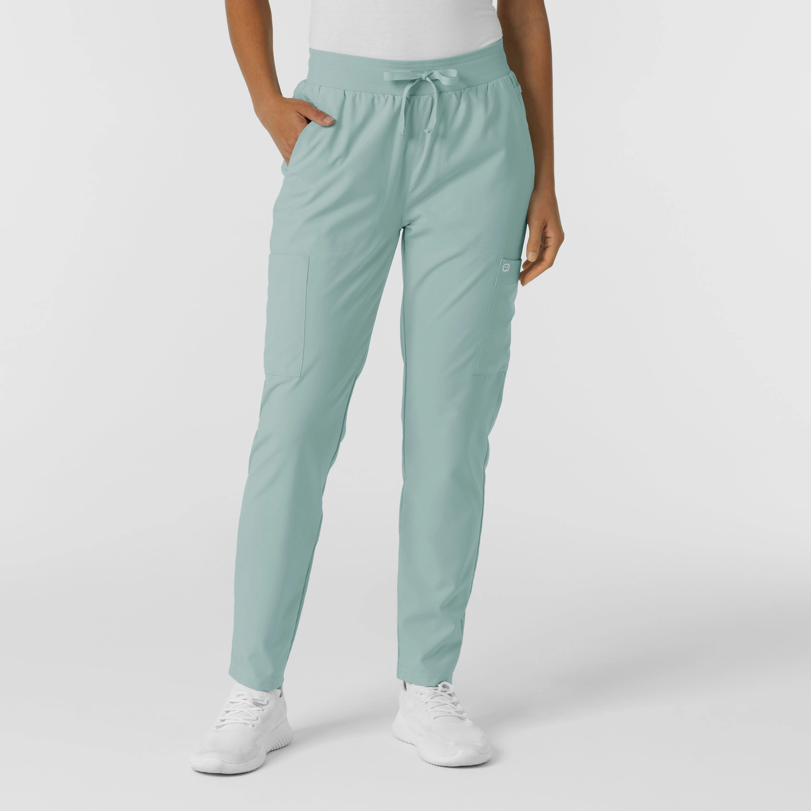 SecureClosures W123 Women's Flex-n-Reach Track Scrub Pant - Sky Blue