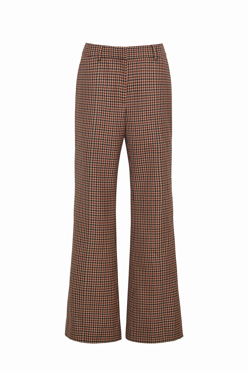 Rough texture high - rise Christina Pant