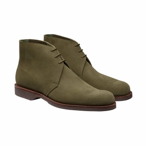 Chukka 4 Olive Reverse Butt Suede Mud Resistant Hiking Trails zipper