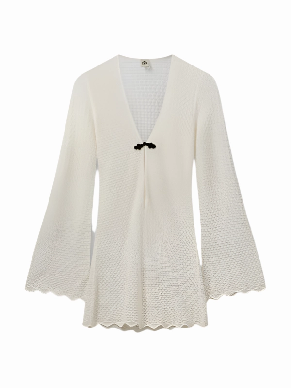 Tanzania Short Dress in Cream MachineWashable Structure Chill Friendly