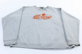 Velvet Cold Weather Wear 90's Cleveland Browns Football Embroidered Pro Player Sweatshirt