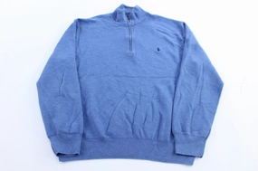 Polo Ralph Lauren Embroidered Logo Blue Pullover Sweater product geometric precision