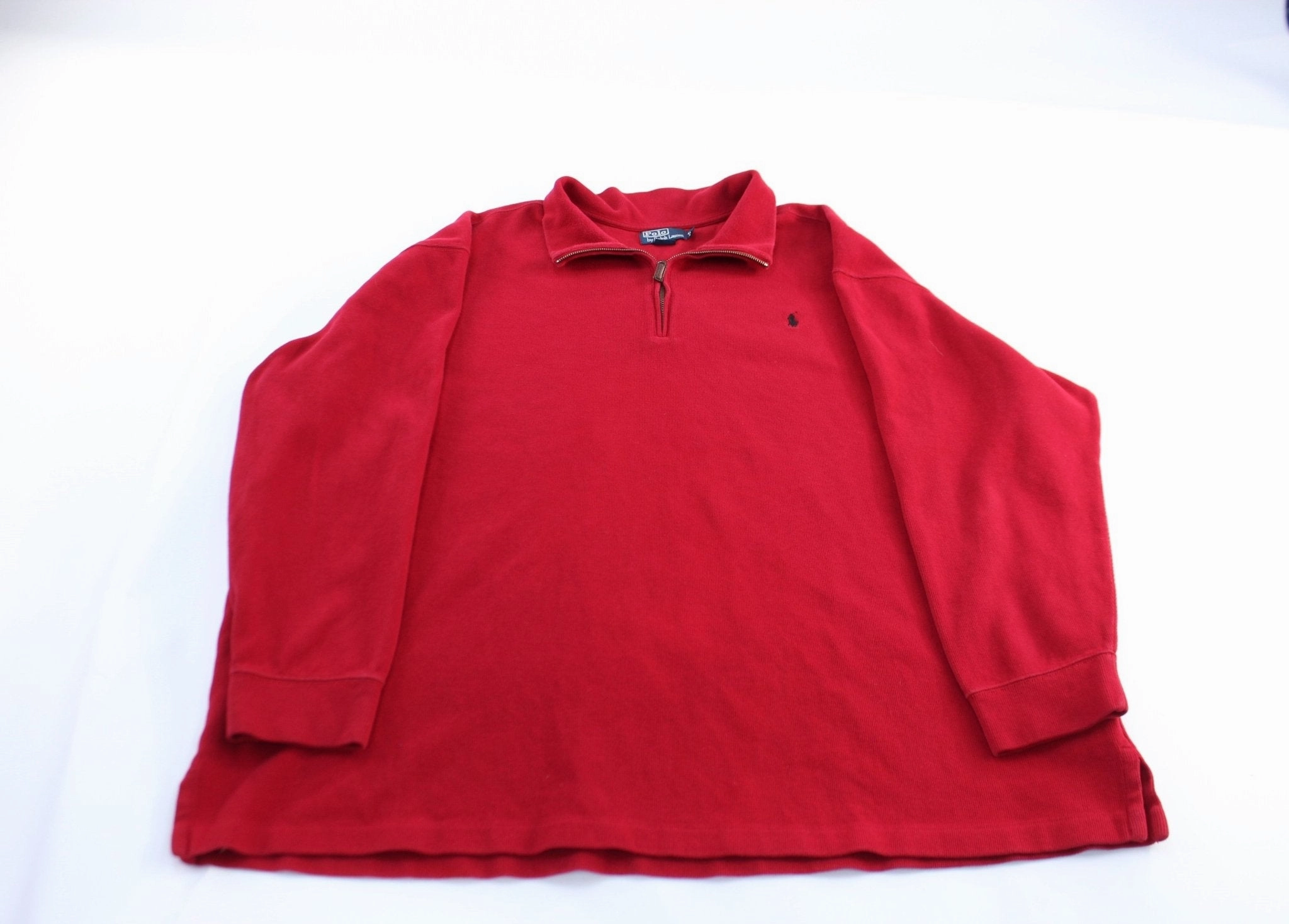 Polo by Ralph Lauren Embroidered Logo Red Zip Up Sweater swimming suitable product affordability