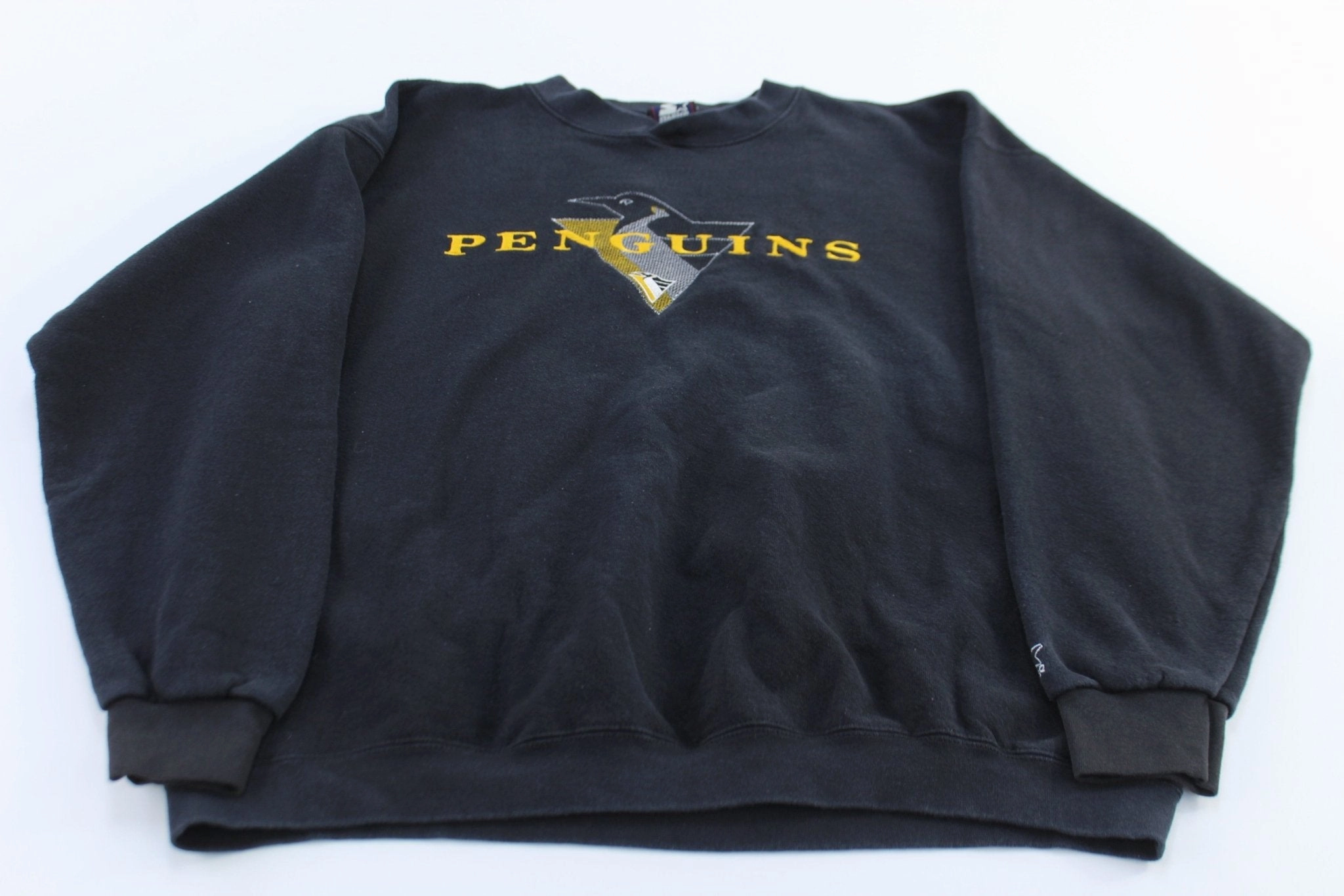 Youthful Vibe 90's Pittsburgh Penguins Hockey Embroidered Starter Sweatshirt
