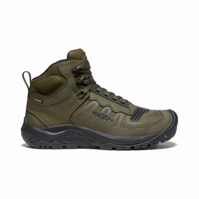 Low Profile All Day Worker Men's Reno Waterproof Mid (Soft Toe)  |  Dark Olive/Black