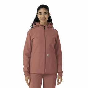Carhartt Women's Bonded Fleece Hoodie - Wildrose Buttonless Closure