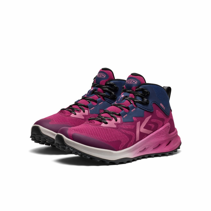 Women's Zionic NXT Waterproof Hiking Boot  |  Beaujolais/Pink Lemonade Shock Absorbing Mountain Hike Stable Support Rainy Days