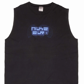 VINTAGE NIKE AIR TN BLACK TANK TOP TEE SHIRT 2000S SIZE 2XL MADE IN USA Tight Fit