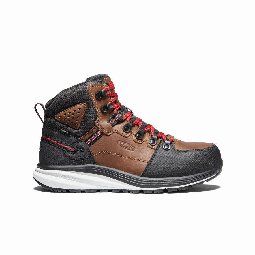 High Traction All Day Worker midsole Men's Red Hook Waterproof Boot (Carbon Toe)  |  Tobacco/Black